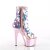 Pleaser ADORE-1031SSQ Plateau Stiefeletten Pailetten Chrom Rosa EU-40 / US-10