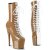 Pleaser ADORE-1040TT Plateau Stiefeletten Lack Braun Weiß EU-39 / US-9