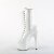 Pleaser ADORE-1040TT Plateau Stiefeletten Lack Braun Weiß EU-39 / US-9