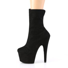 Pleaser ADORE-1042 Plateau Stiefeletten künstliches Wildleder Schwarz EU-40 / US-10