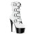Pleaser ADORE-1046TT Plateau Stiefeletten Lack Weiß EU-37 / US-7
