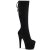 Pleaser ADORE-2008 Plateau Kniestiefel künstliches Wildleder Schwarz EU-41 / US-11