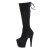 Pleaser ADORE-2008 Plateau Kniestiefel künstliches Wildleder Schwarz EU-41 / US-11