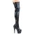Pleaser ADORE-3000HWR Plateau Overknee Stiefel Holo Schwarz EU-39 / US-9