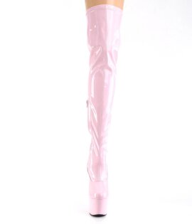 Pleaser ADORE-3000HWR Plateau Overknee Stiefel Holo Rosa...