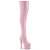 Pleaser ADORE-3000HWR Plateau Overknee Stiefel Holo Rosa EU-39 / US-9