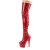 Pleaser ADORE-3000HWR Plateau Overknee Stiefel Holo Rot EU-44 / US-14