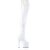 Pleaser ADORE-3000HWR Plateau Overknee Stiefel Holo Weiß EU-44 / US-14