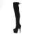 Pleaser ADORE-3008 Plateau Overknee Stiefel künstliches Wildleder Schwarz EU-35 / US-5