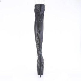 Pleaser ADORE-3011 Plateau Overknee Stiefel Kunstleder Schwarz EU-36 / US-6