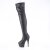 Pleaser ADORE-3011 Plateau Overknee Stiefel Kunstleder Schwarz EU-36 / US-6