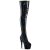 Pleaser ADORE-3011HWR Plateau Overknee Stiefel Holo Schwarz EU-43 / US-13