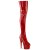 Pleaser ADORE-3011HWR Plateau Overknee Stiefel Holo Rot EU-41 / US-11