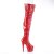 Pleaser ADORE-3011HWR Plateau Overknee Stiefel Holo Rot EU-43 / US-13