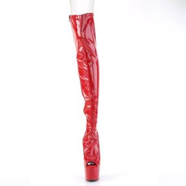 Pleaser ADORE-3011HWR Plateau Overknee Stiefel Holo Rot...