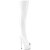 Pleaser ADORE-3011HWR Plateau Overknee Stiefel Holo Weiß EU-36 / US-6