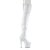 Pleaser ADORE-3011HWR Plateau Overknee Stiefel Holo Weiß EU-36 / US-6