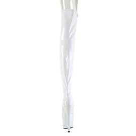 Pleaser ADORE-3011HWR Plateau Overknee Stiefel Holo Weiß EU-37 / US-7