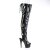Pleaser ADORE-3017 Plateau Overknee Stiefel Lack Schwarz EU-40 / US-10