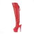 Pleaser ADORE-3019 Plateau Overknee Stiefel Kunstleder Rot EU-42 / US-12