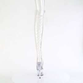 Pleaser ADORE-3019C Plateau Overknee Stiefel Transparent EU-39 / US-9