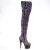 Pleaser ADORE-3020 Plateau Overknee Stiefel Pailetten Lila EU-35 / US-5