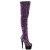 Pleaser ADORE-3020 Plateau Overknee Stiefel Pailetten Lila EU-36 / US-6