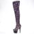 Pleaser ADORE-3020 Plateau Overknee Stiefel Pailetten Lila EU-36 / US-6