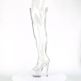 Pleaser ADORE-3021 Plateau Overknee Stiefel Transparent EU-35 / US-5