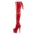 Pleaser ADORE-3063 Plateau Overknee Stiefel Lack Rot EU-35 / US-5