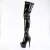 Pleaser ADORE-4000 Plateau Overknee Stiefel Lack Schwarz EU-42 / US-12