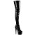 Pleaser ADORE-4000 Plateau Overknee Stiefel Lack Schwarz EU-43 / US-13