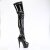 Pleaser ADORE-4000 Plateau Overknee Stiefel Lack Schwarz EU-43 / US-13