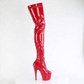 Pleaser ADORE-4000 Plateau Overknee Stiefel Lack Rot EU-35 / US-5