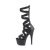 Pleaser ADORE-700-48 Plateau Stiefeletten Kunstleder Schwarz EU-37 / US-7