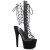 Pleaser ADORE-700-60FS Plateau Stiefeletten künstliches Wildleder Transparent Schwarz EU-36 / US-6