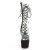 Pleaser ADORE-700-60FS Plateau Stiefeletten künstliches Wildleder Transparent Schwarz EU-36 / US-6