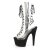 Pleaser ADORE-700-60FS Plateau Stiefeletten künstliches Wildleder Transparent Schwarz EU-36 / US-6