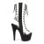 Pleaser ADORE-700-60FS Plateau Stiefeletten künstliches Wildleder Transparent Schwarz EU-36 / US-6