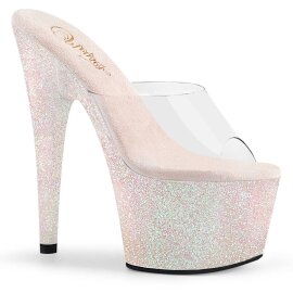 Pleaser ADORE-701HMG Plateau Pantoletten Glitter...