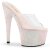 Pleaser ADORE-701HMG Plateau Pantoletten Glitter Transparent Rosa EU-35 / US-5
