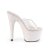 Pleaser ADORE-701HMG Plateau Pantoletten Glitter Transparent Rosa EU-35 / US-5