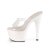 Pleaser ADORE-701LG Plateau Pantoletten Glitter Transparent Rosa EU-35 / US-5