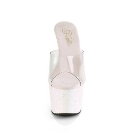 Pleaser ADORE-701LG Plateau Pantoletten Glitter...
