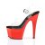Pleaser ADORE-708 Plateau Sandaletten Chrom Transparent Rot EU-38 / US-8