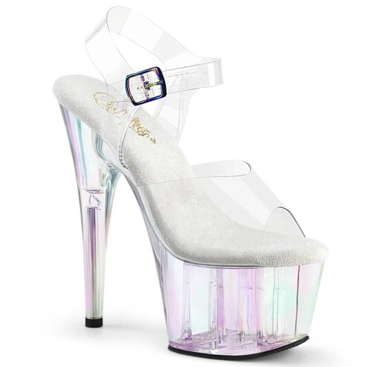 Pleaser ADORE-708HT Plateau Sandaletten Rauch Transparent EU-37 / US-7