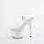 Pleaser ADORE-708LQ Plateau Sandaletten Holo Transparent Silber EU-35 / US-5