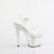 Pleaser ADORE-708LQ Plateau Sandaletten Holo Transparent Silber EU-35 / US-5