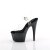 Pleaser ADORE-708SS Plateau Sandaletten Glitter Transparent Schwarz EU-41 / US-11