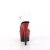 Pleaser ADORE-708SS Plateau Sandaletten Glitter Transparent Rot EU-35 / US-5